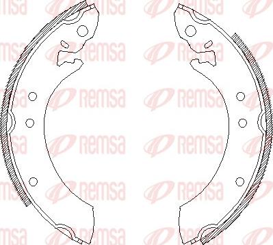 Remsa 4618.00 - Тормозные башмаки, барабанные unicars.by