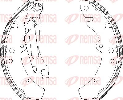 Remsa 4689.00 - Тормозные башмаки, барабанные unicars.by