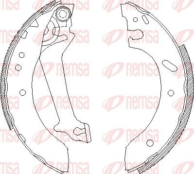 Remsa 4670.00 - Тормозные башмаки, барабанные unicars.by