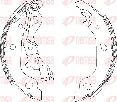 Remsa 4098.00 - Тормозные башмаки, барабанные unicars.by