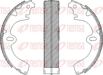 Remsa 4097.00 - Тормозные башмаки, барабанные unicars.by