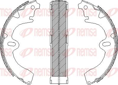 Remsa 4097.01 - Тормозные башмаки, барабанные unicars.by