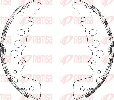 Remsa 4049.00 - Тормозные башмаки, барабанные unicars.by