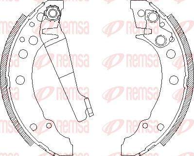 Remsa 4045.00 - Тормозные башмаки, барабанные unicars.by