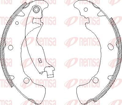 Remsa 4041.00 - Тормозные башмаки, барабанные unicars.by