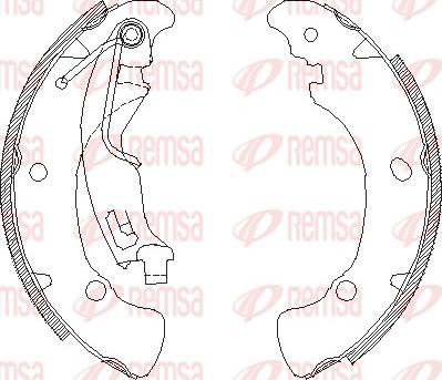 Remsa 4041.01 - Тормозные башмаки, барабанные unicars.by