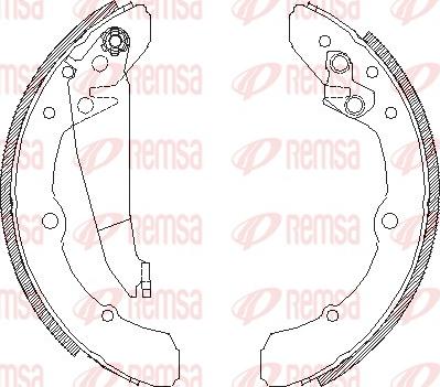 Remsa 4048.00 - Тормозные башмаки, барабанные unicars.by