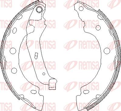 Remsa 4043.00 - Тормозные башмаки, барабанные unicars.by