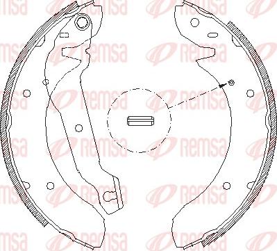 Remsa 4055.00 - Тормозные башмаки, барабанные unicars.by