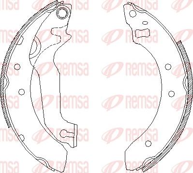 Remsa 4057.00 - Тормозные башмаки, барабанные unicars.by