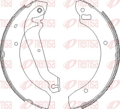 Remsa 4063.00 - Тормозные башмаки, барабанные unicars.by