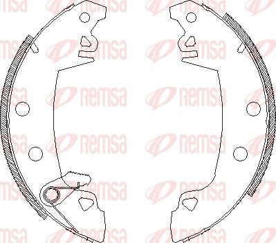 Remsa 4017.03 - Тормозные башмаки, барабанные unicars.by