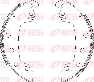 Remsa 4017.02 - Тормозные башмаки, барабанные unicars.by