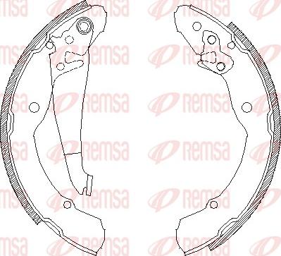 Remsa 4082.00 - Тормозные башмаки, барабанные unicars.by