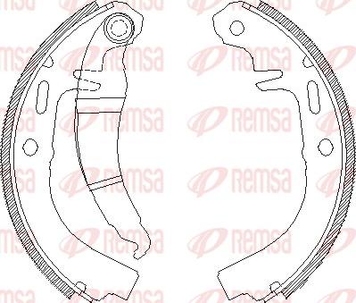 Remsa 4025.00 - Тормозные башмаки, барабанные unicars.by