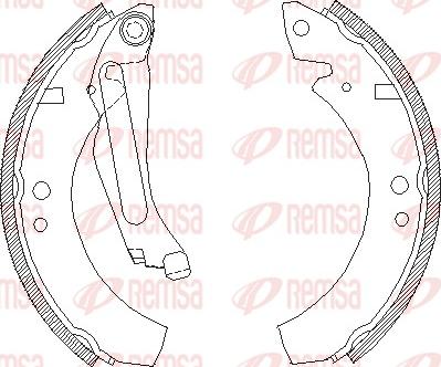 Remsa 4023.00 - Тормозные башмаки, барабанные unicars.by