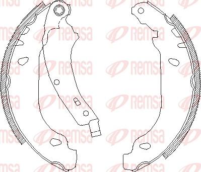 Remsa 4074.00 - Тормозные башмаки, барабанные unicars.by