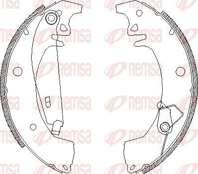 Remsa 4078.01 - Тормозные башмаки, барабанные unicars.by