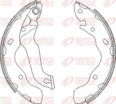 Remsa 4141.00 - Тормозные башмаки, барабанные unicars.by