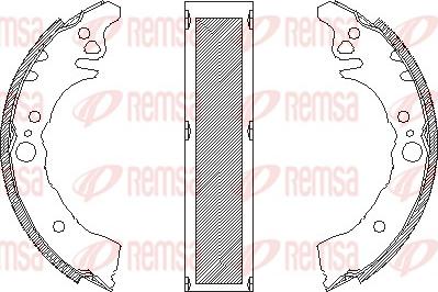 Remsa 4160.01 - Тормозные башмаки, барабанные unicars.by