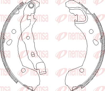 Remsa 4168.00 - Тормозные башмаки, барабанные unicars.by