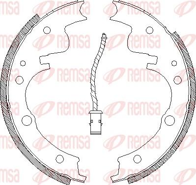 Remsa 4104.01 - Тормозные башмаки, барабанные unicars.by