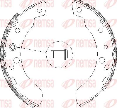 Remsa 4111.00 - Тормозные башмаки, барабанные unicars.by