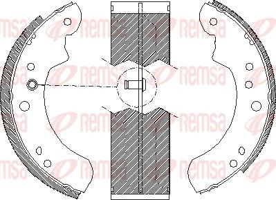 Remsa 4112.01 - Тормозные башмаки, барабанные unicars.by