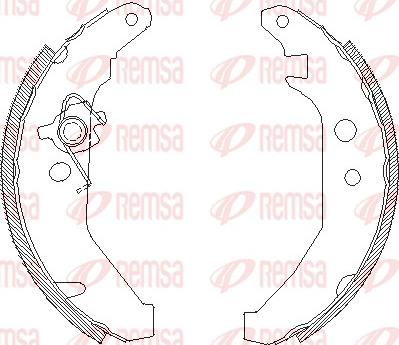 Remsa 4185.00 - Тормозные башмаки, барабанные unicars.by