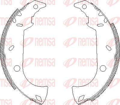 Remsa 4180.00 - Тормозные башмаки, барабанные unicars.by