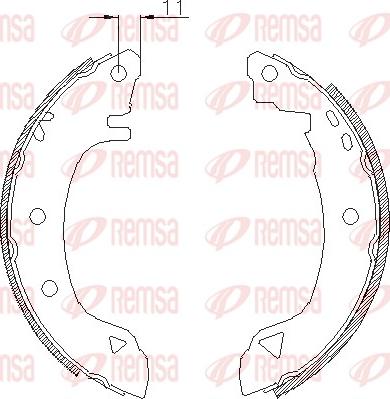 Remsa 4182.00 - Тормозные башмаки, барабанные unicars.by