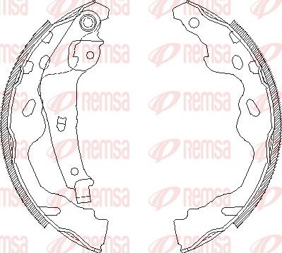 Remsa 4187.00 - Тормозные башмаки, барабанные unicars.by