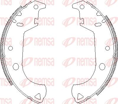 Remsa 4125.00 - Тормозные башмаки, барабанные unicars.by