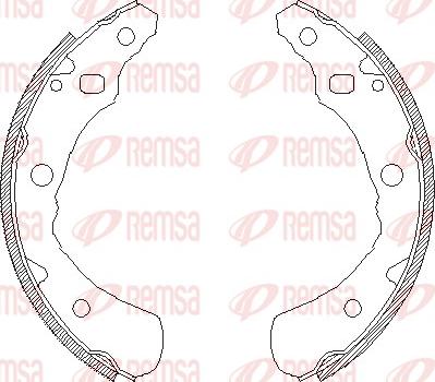 Remsa 4174.00 - Тормозные башмаки, барабанные unicars.by