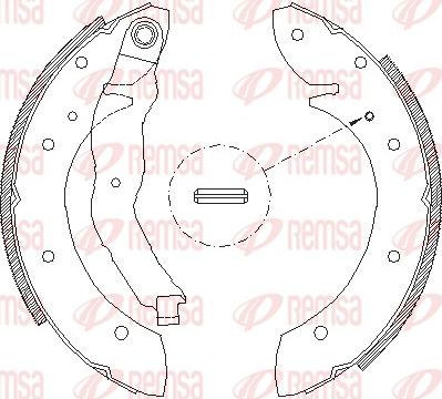 Remsa 4396.01 - Тормозные башмаки, барабанные unicars.by