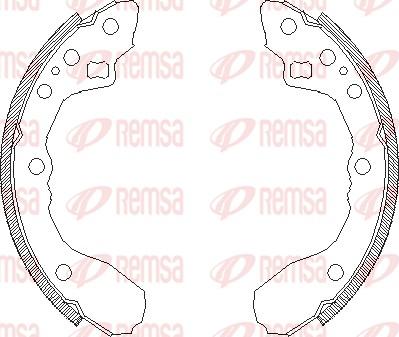 Remsa 4344.00 - Тормозные башмаки, барабанные unicars.by