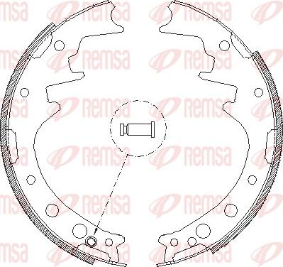 Remsa 4346.00 - Тормозные башмаки, барабанные unicars.by