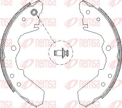 Remsa 4343.00 - Тормозные башмаки, барабанные unicars.by