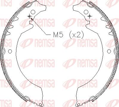 Remsa 4355.00 - Тормозные башмаки, барабанные unicars.by