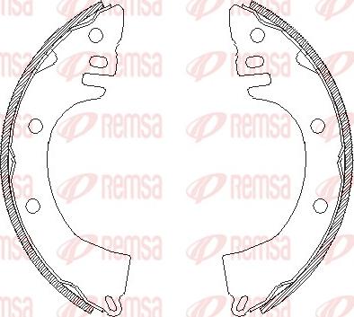 Remsa 4368.00 - Тормозные башмаки, барабанные unicars.by