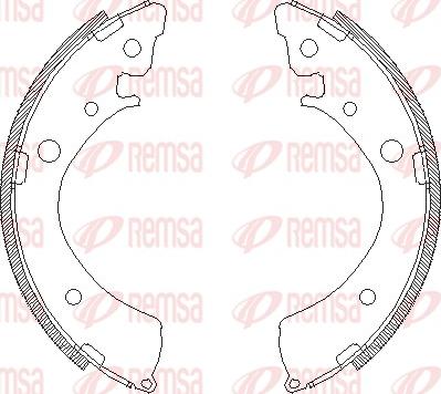 Remsa 4367.00 - Тормозные башмаки, барабанные unicars.by