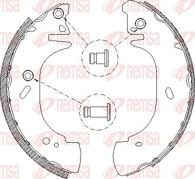 Remsa 4306.01 - Тормозные башмаки, барабанные unicars.by