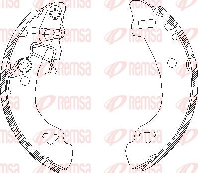 Remsa 4303.00 - Тормозные башмаки, барабанные unicars.by