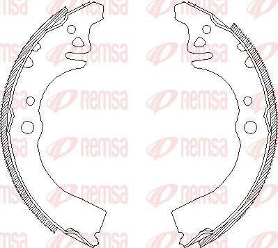 Remsa 4389.00 - Тормозные башмаки, барабанные unicars.by