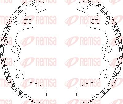 Remsa 4385.00 - Тормозные башмаки, барабанные unicars.by