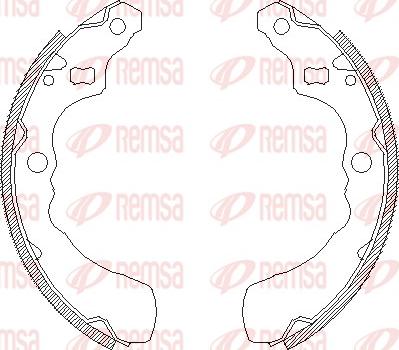 Remsa 4381.00 - Тормозные башмаки, барабанные unicars.by