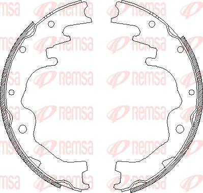 Remsa 4388.00 - Тормозные башмаки, барабанные unicars.by