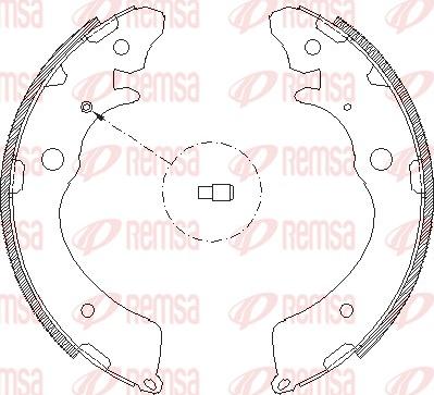 Remsa 4383.00 - Тормозные башмаки, барабанные unicars.by