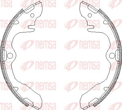 Remsa 4339.00 - Тормозные башмаки, барабанные unicars.by