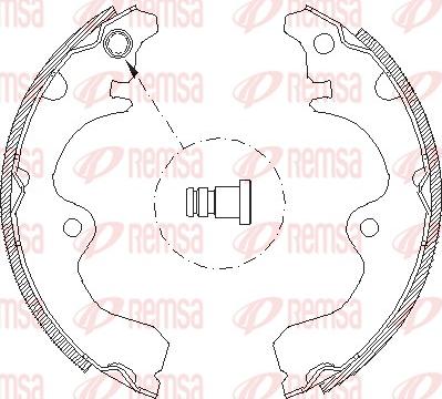 Remsa 4334.01 - Тормозные башмаки, барабанные unicars.by